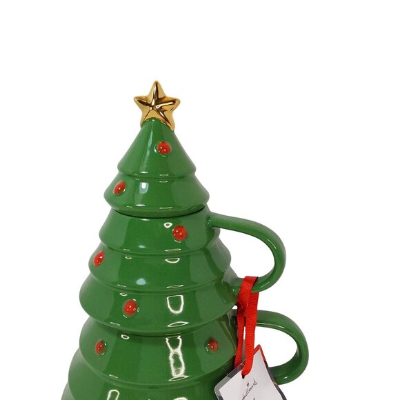 Hallmark Stackable Christmas Tree Mug Set w/Orig. Styrofoam but No Box - Picture 3 of 9